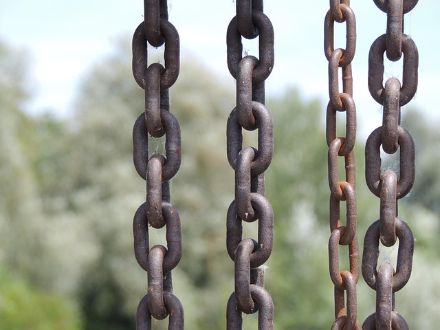 chain, chains, metal, rust, chain links, together, connected, iron, limbs